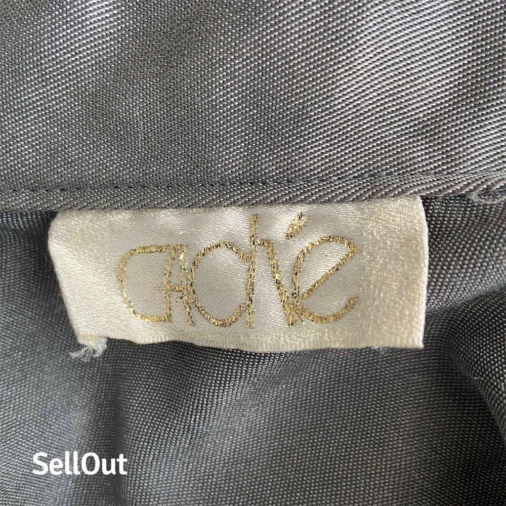 Cache Women's Silver Rhinestone Denim Style Jacket Party/Cocktail - Picture 2 of 5